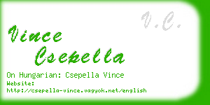 vince csepella business card